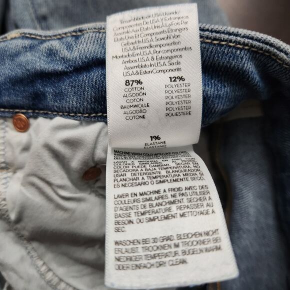 Mother The High Waisted Looker Crop Chatterbox Jeans Size 28 - Picture 6 of 8